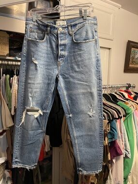 Baykan Denim Distressed Light Blue Jeans - Casual Slim Fit